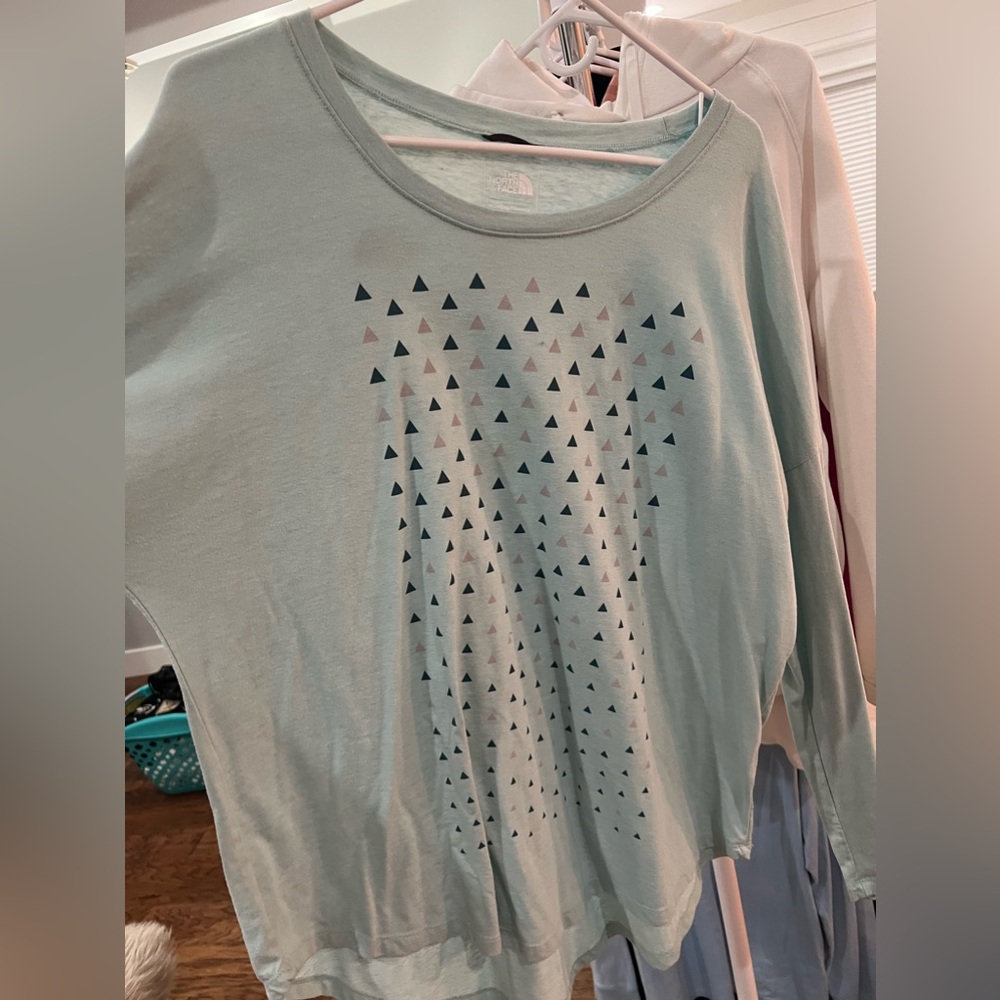 Mint Green North Face Long Sleeve
